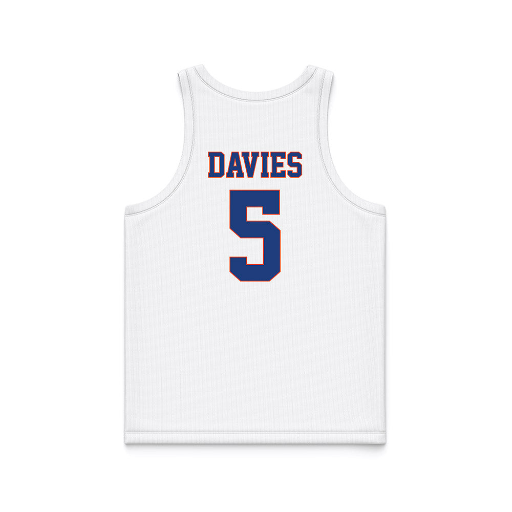 Florida - NCAA Women's Lacrosse : Kaitlyn Davies - White Basketball Jersey-1