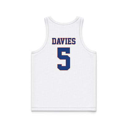 Florida - NCAA Women's Lacrosse : Kaitlyn Davies - White Basketball Jersey-1