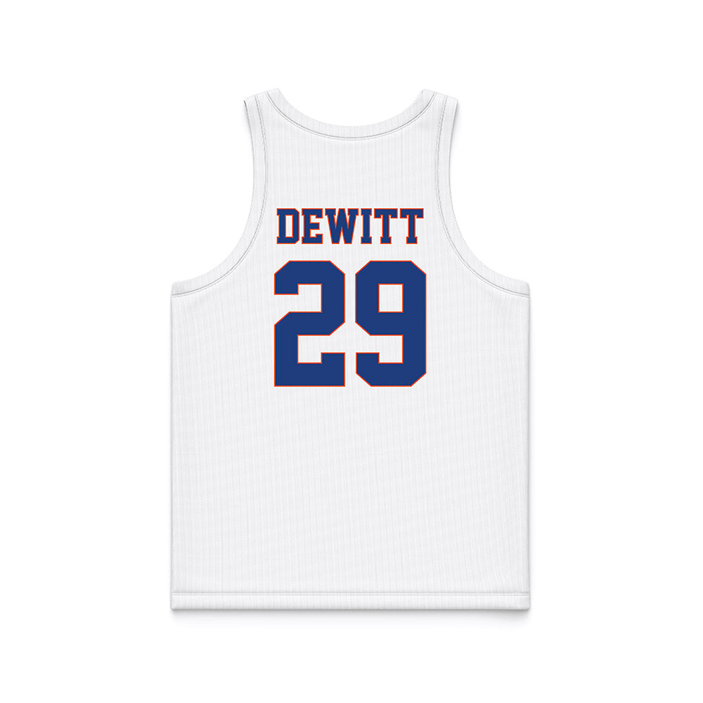 Florida - NCAA Women's Lacrosse : Boo DeWitt - White Basketball Jersey-1