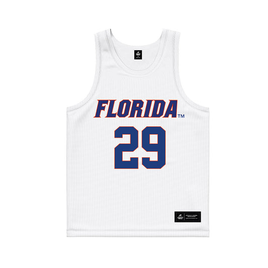 Florida - NCAA Women's Lacrosse : Boo DeWitt - White Basketball Jersey-0
