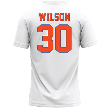 Florida - NCAA Women's Lacrosse : Carly Wilson - White Lacrosse Jersey -1
