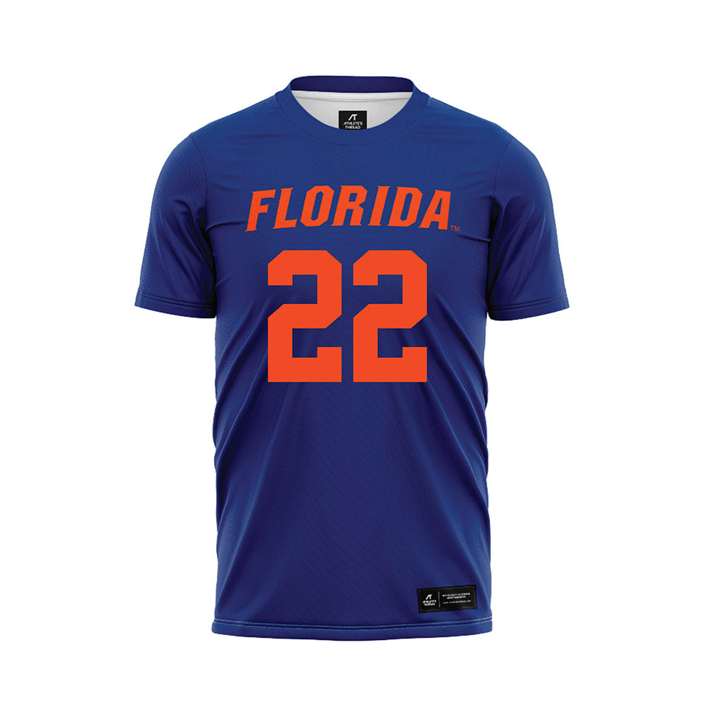 Florida - NCAA Women's Lacrosse : Madison Carroll - Blue Soccer Jersey-0