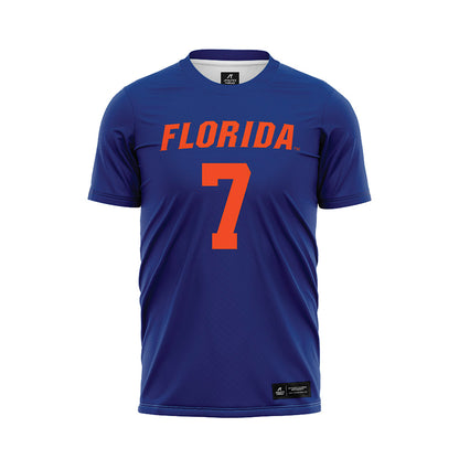 Florida - NCAA Women's Lacrosse : Molly Doran - Blue Soccer Jersey-0