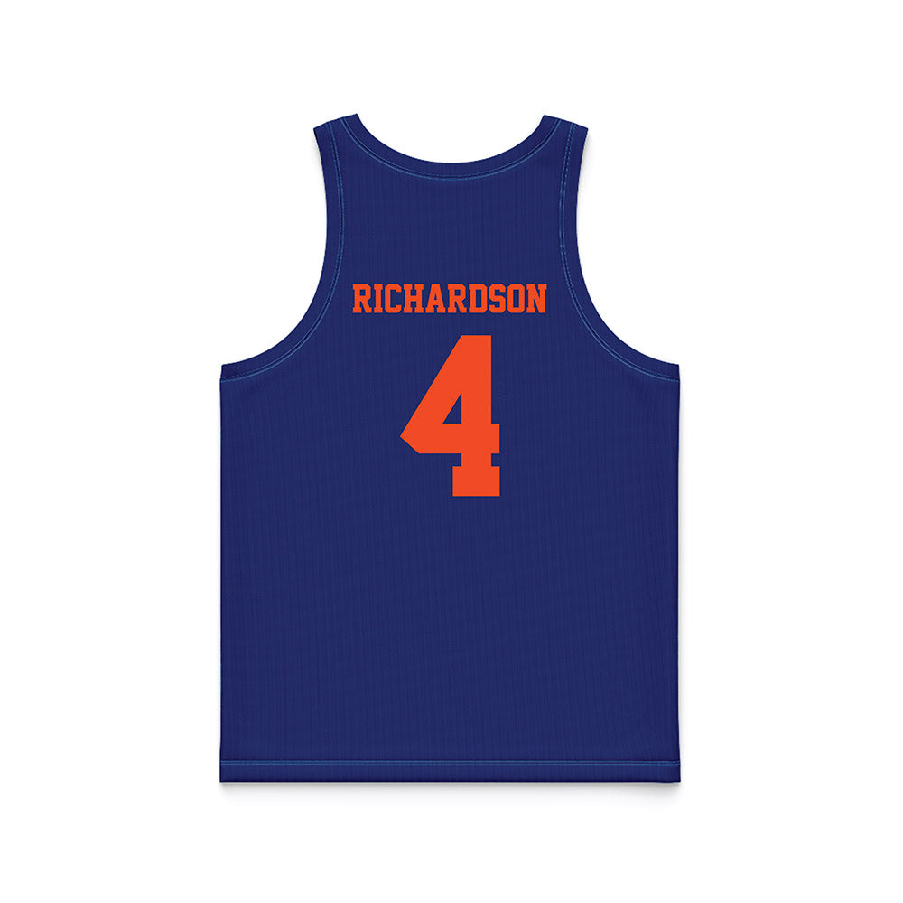 Florida - NCAA Women's Lacrosse : Kennedy Richardson - Blue Basketball Jersey-1