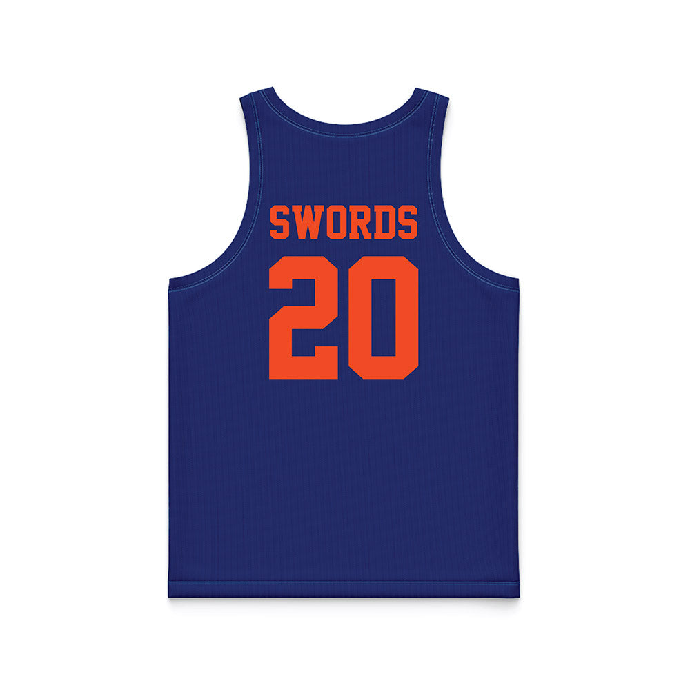Florida - NCAA Women's Lacrosse : Jameson Swords - Blue Basketball Jersey-1