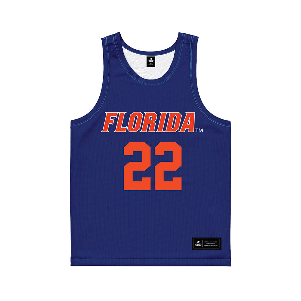 Florida - NCAA Women's Lacrosse : Madison Carroll - Blue Basketball Jersey-0