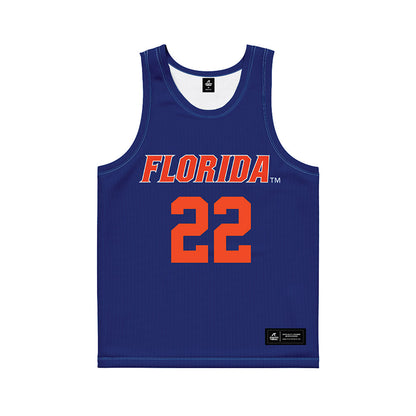 Florida - NCAA Women's Lacrosse : Madison Carroll - Blue Basketball Jersey-0