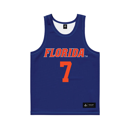 Florida - NCAA Women's Lacrosse : Molly Doran - Blue Basketball Jersey-0