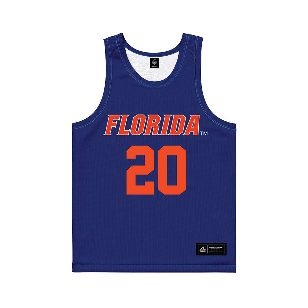 Florida - NCAA Women's Lacrosse : Jameson Swords - Blue Basketball Jersey-0