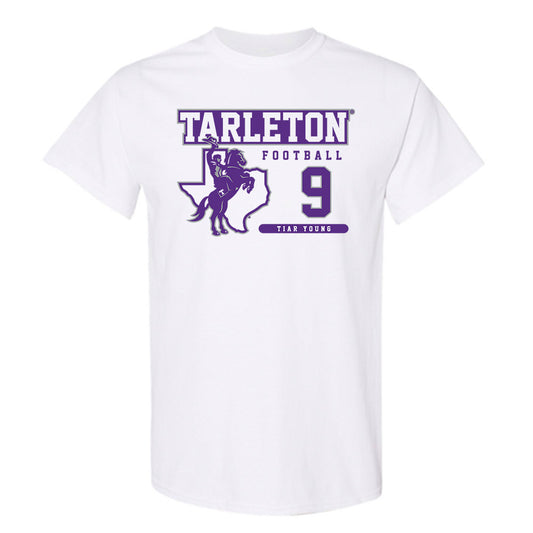 Tarleton State - NCAA Football : Tiar Young - Classic Fashion Shersey T-Shirt-0