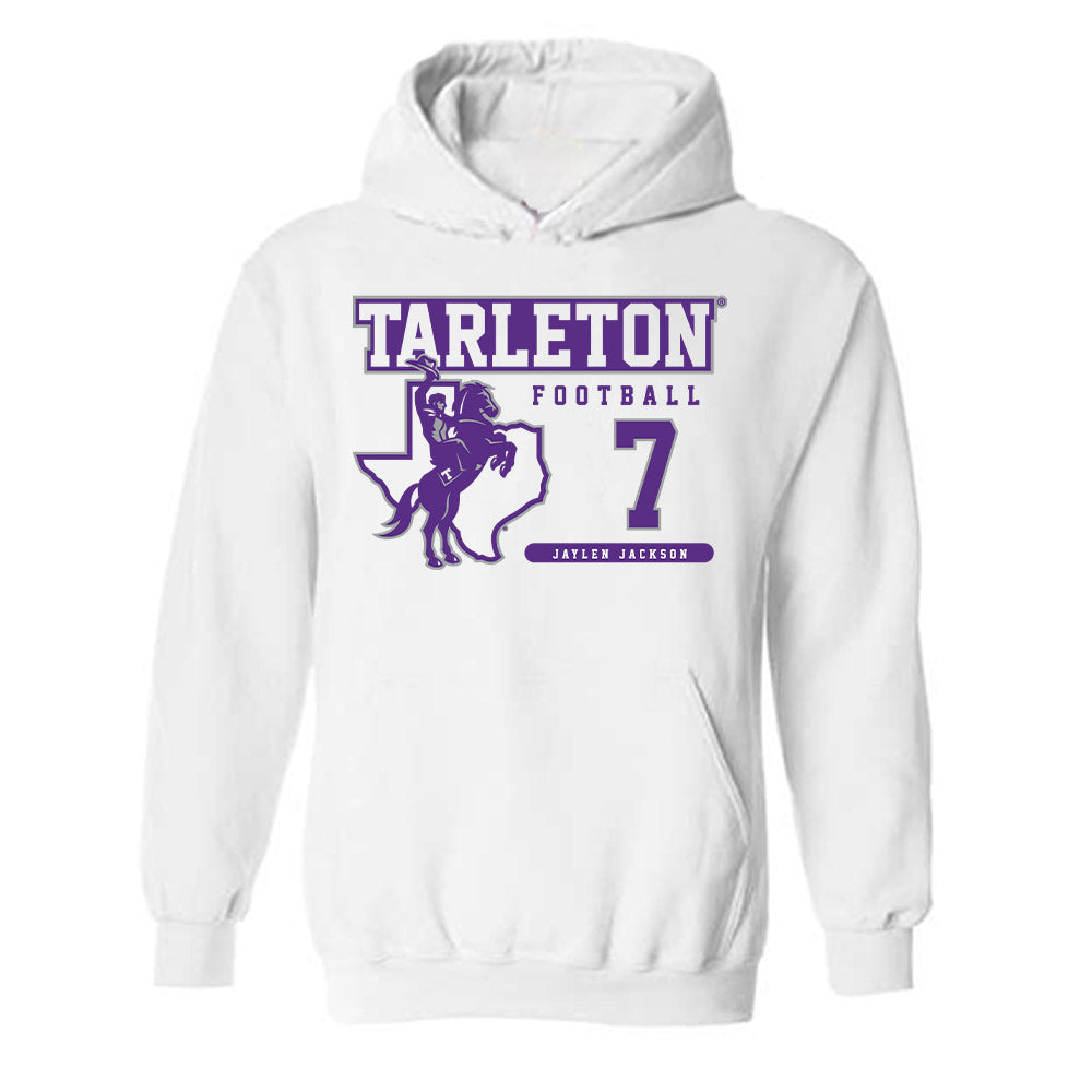 Tarleton State - NCAA Football : Jaylen Jackson - Classic Fashion Shersey Hooded Sweatshirt-0
