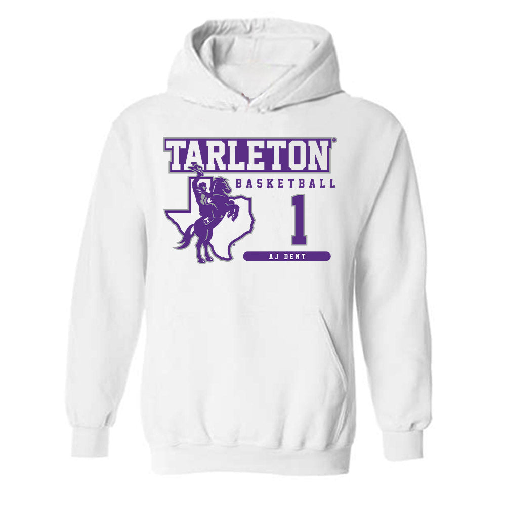 Tarleton State - NCAA Men's Basketball : Aj Dent - Classic Fashion Shersey Hooded Sweatshirt-0