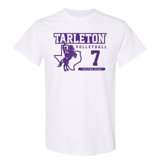 Tarleton State - NCAA Women's Volleyball : Taylynn Biggs - Classic Fashion Shersey T-Shirt-0