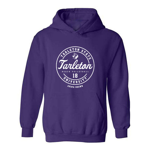 Tarleton State - NCAA Beach Volleyball : Amaya Brown - Classic Fashion Shersey Hooded Sweatshirt-0