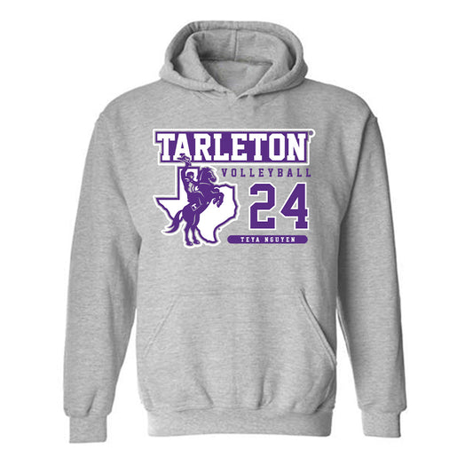 Tarleton State - NCAA Women's Volleyball : Teya Nguyen - Classic Fashion Shersey Hooded Sweatshirt-0