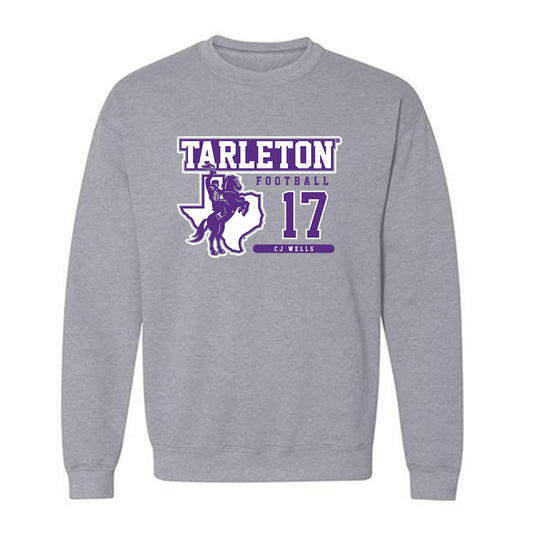 Tarleton State - NCAA Football : CJ Wells - Classic Fashion Shersey Crewneck Sweatshirt-0
