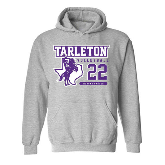 Tarleton State - NCAA Women's Volleyball : morgan carter - Classic Fashion Shersey Hooded Sweatshirt-0