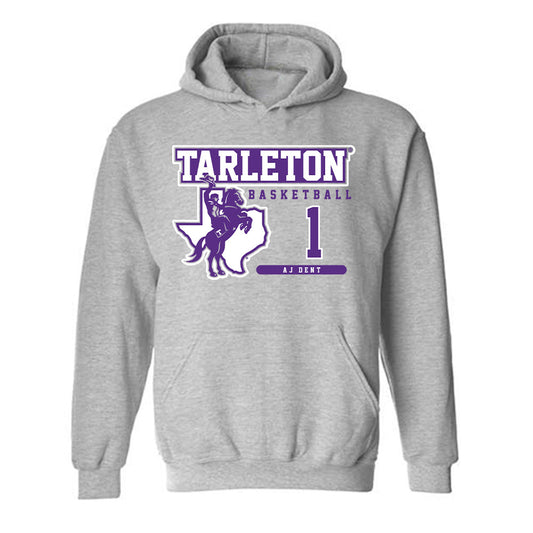 Tarleton State - NCAA Men's Basketball : Aj Dent - Classic Fashion Shersey Hooded Sweatshirt-0