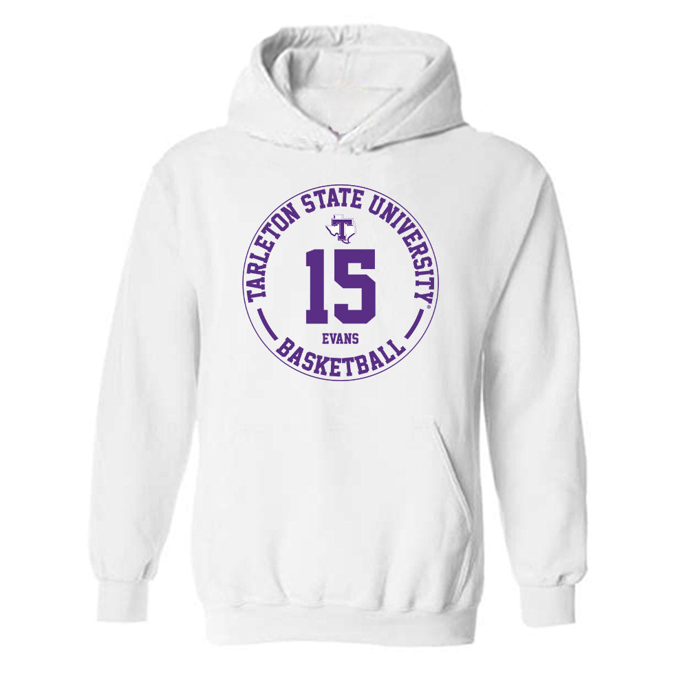 Tarleton State - NCAA Men's Basketball : Caleb Evans - Classic Fashion Shersey Hooded Sweatshirt-0