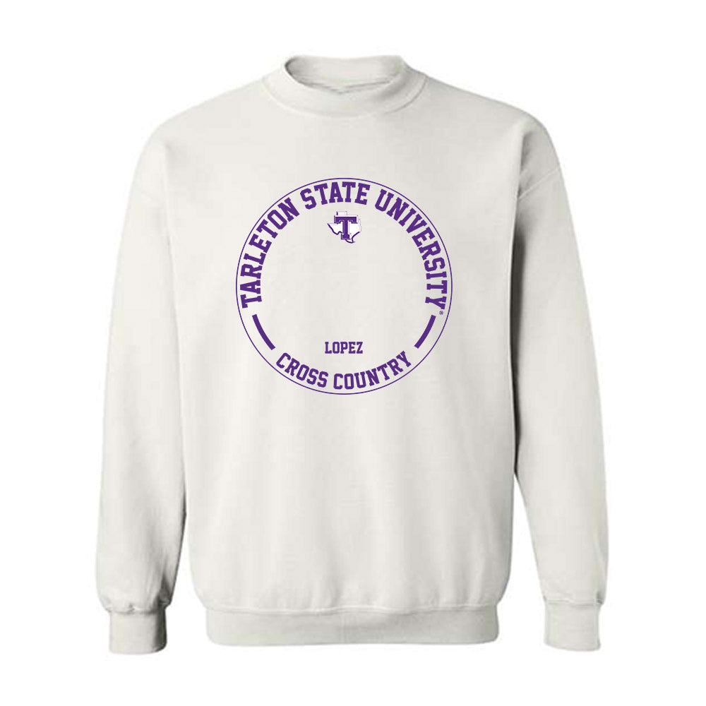 Tarleton State - NCAA Men's Cross Country : Michael Lopez - Classic Fashion Shersey Crewneck Sweatshirt-0
