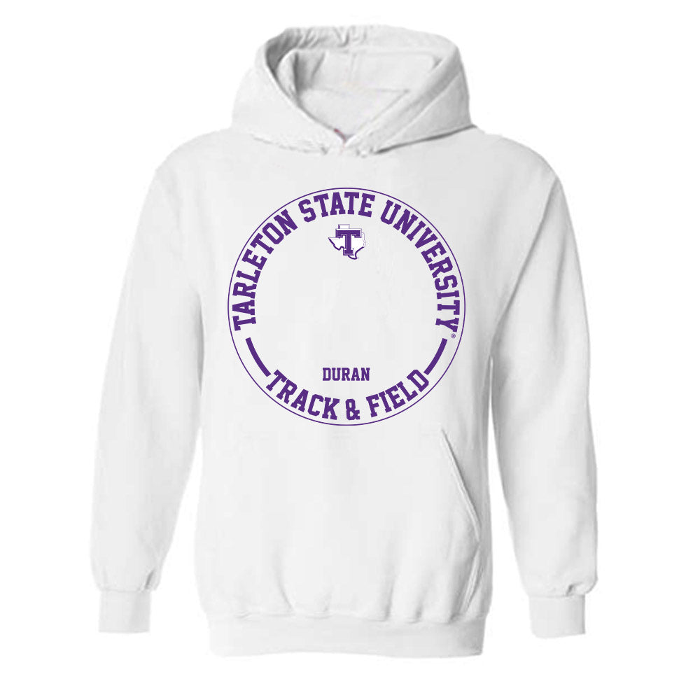 Tarleton State - NCAA Women's Track & Field : Veronica Duran - Classic Fashion Shersey Hooded Sweatshirt