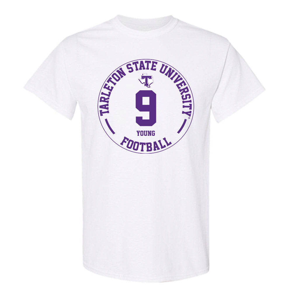 Tarleton State - NCAA Football : Tiar Young - Classic Fashion Shersey T-Shirt-0