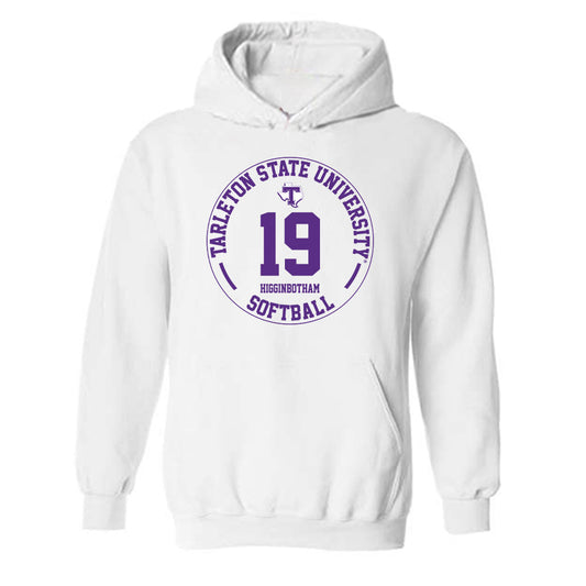 Tarleton State - NCAA Softball : Alyson Higginbotham - Classic Fashion Shersey Hooded Sweatshirt-0