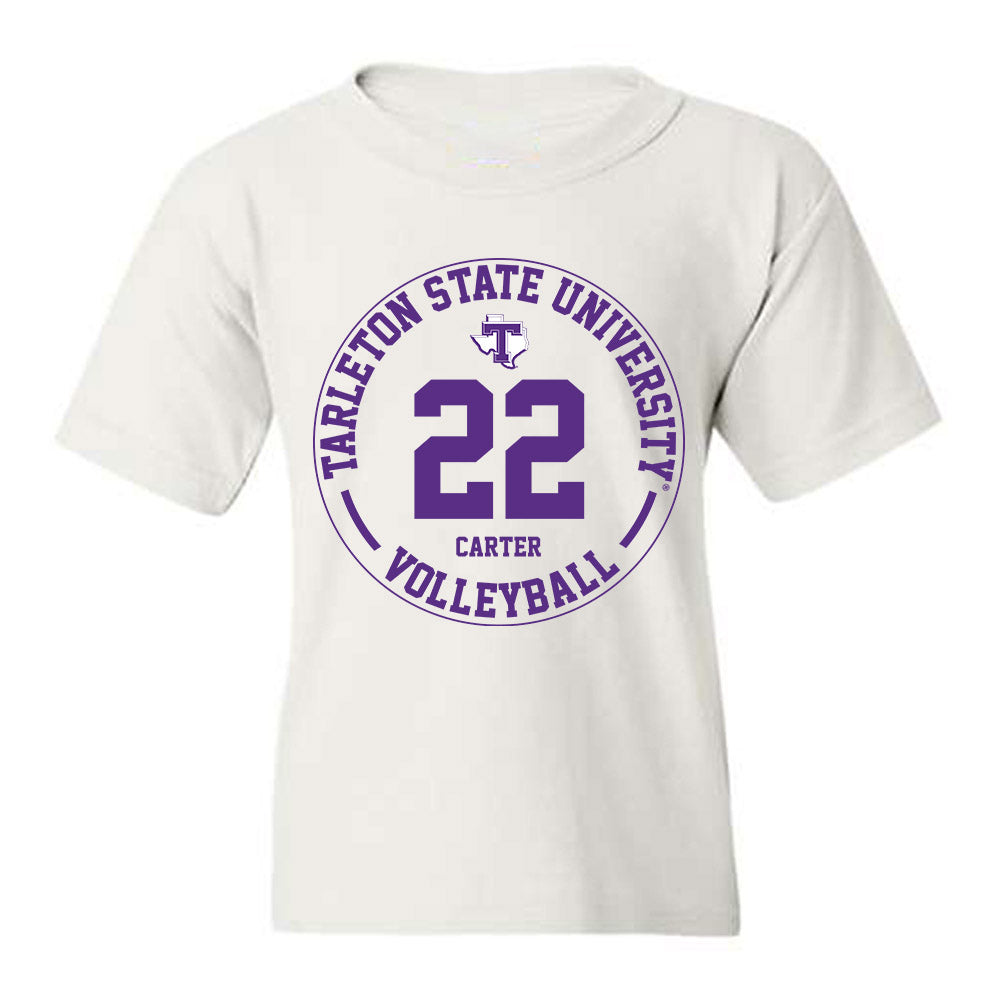 Tarleton State - NCAA Women's Volleyball : morgan carter - Classic Fashion Shersey Youth T-Shirt-0