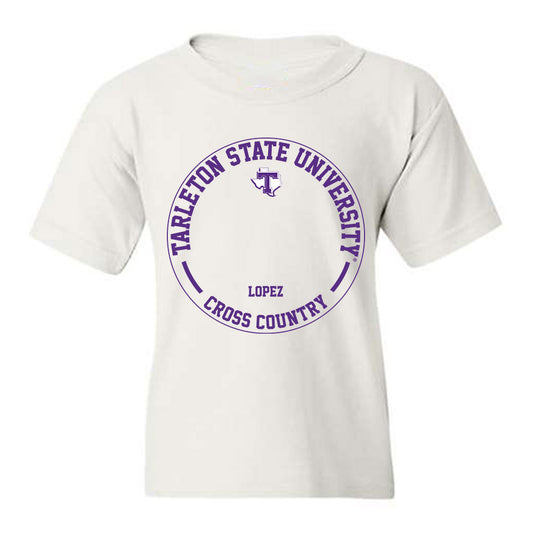Tarleton State - NCAA Men's Cross Country : Michael Lopez - Classic Fashion Shersey Youth T-Shirt-0