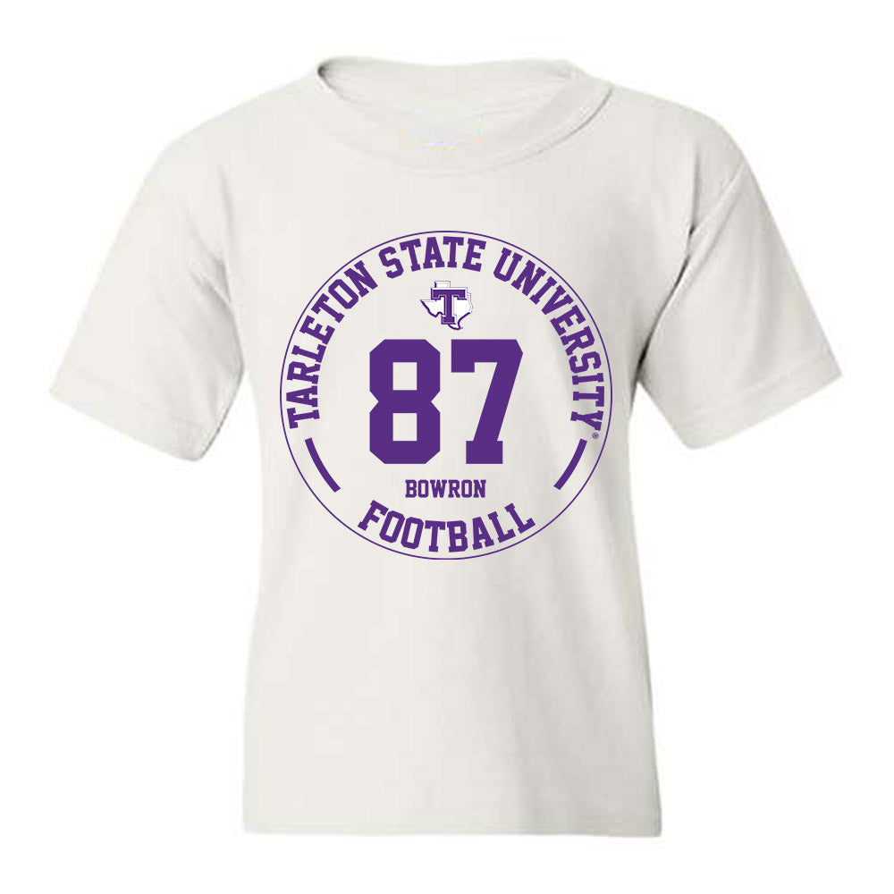Tarleton State - NCAA Football : Wheeler Bowron - Classic Fashion Shersey Youth T-Shirt-0