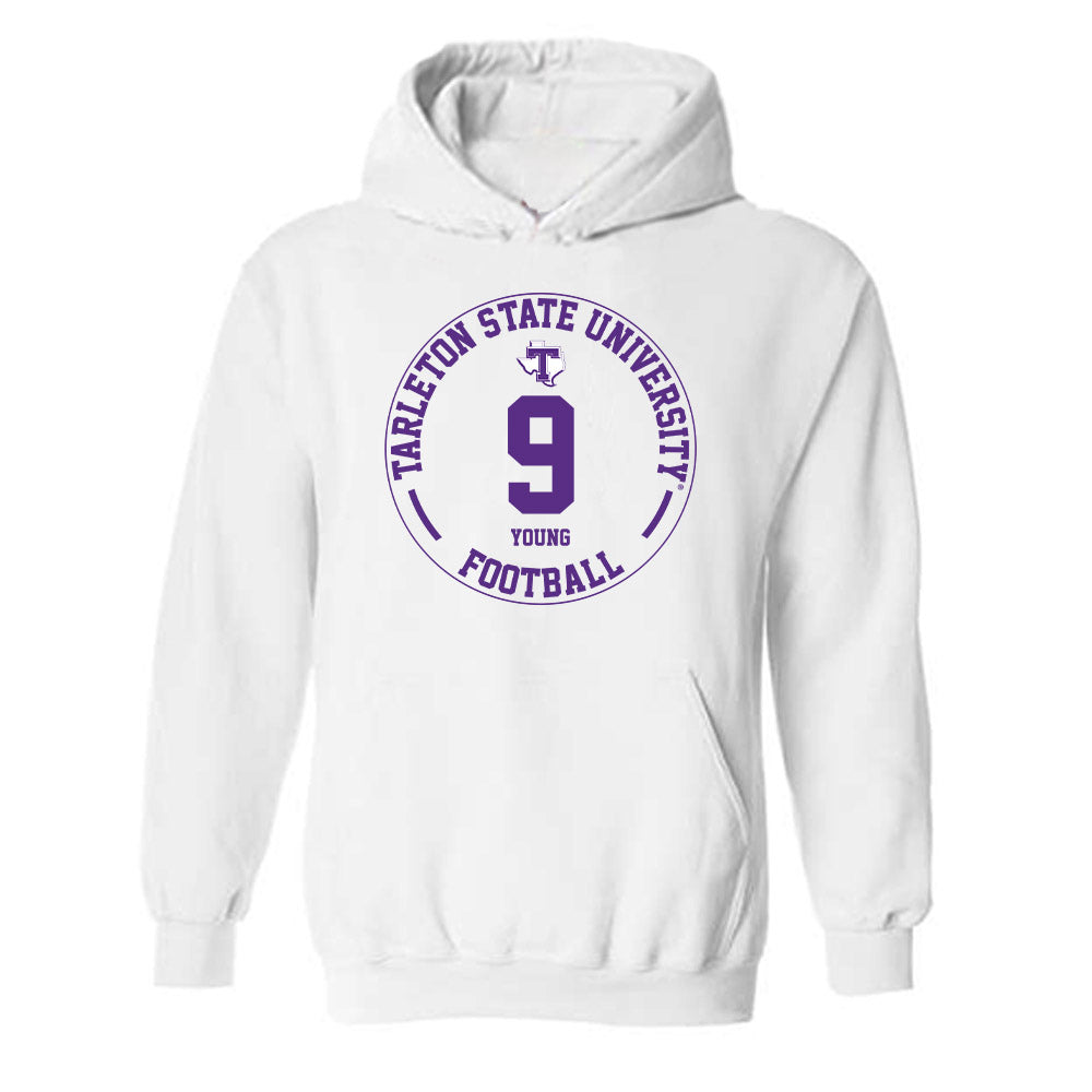 Tarleton State - NCAA Football : Tiar Young - Classic Fashion Shersey Hooded Sweatshirt-0