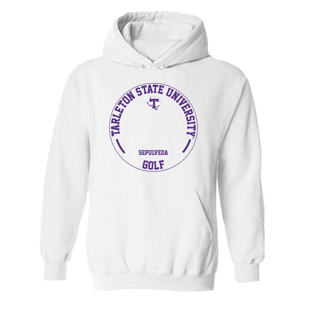 Tarleton State - NCAA Men's Golf : Cristobal Sepulveda - Classic Fashion Shersey Hooded Sweatshirt-0