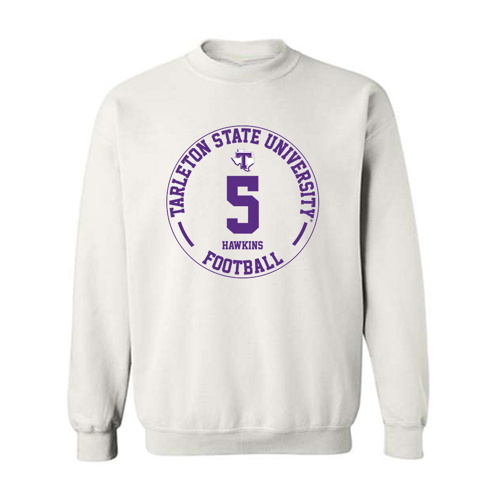 Tarleton State - NCAA Football : Dabari Hawkins - Classic Fashion Shersey Crewneck Sweatshirt-0