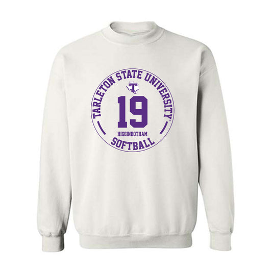 Tarleton State - NCAA Softball : Alyson Higginbotham - Classic Fashion Shersey Crewneck Sweatshirt-0