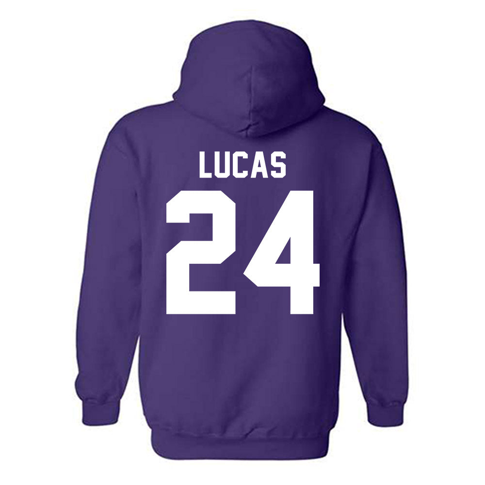 Tarleton State - NCAA Baseball : Aden Lucas - Classic Shersey Hooded Sweatshirt-1