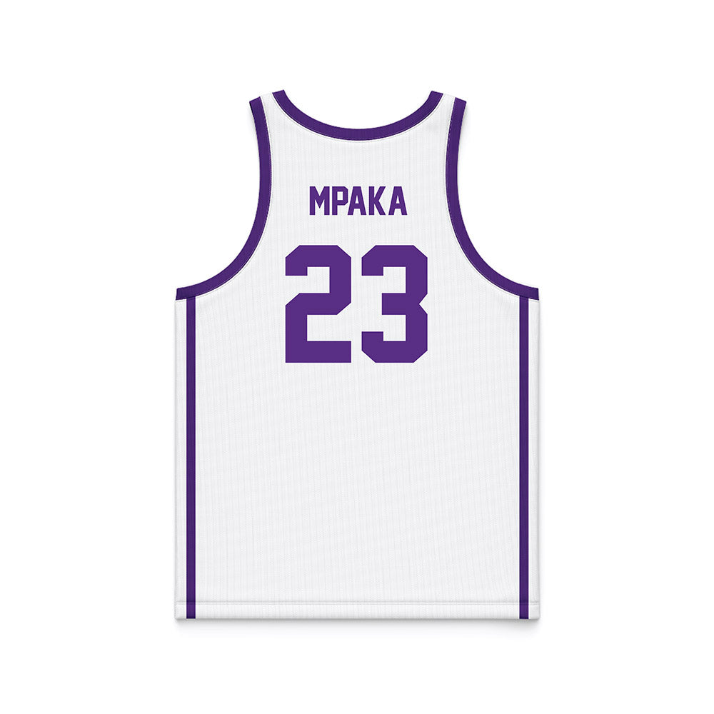 Tarleton State - NCAA Men's Basketball : Chris Mpaka - White Basketball Jersey-1