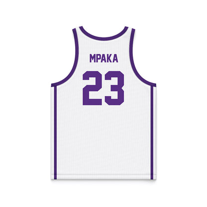 Tarleton State - NCAA Men's Basketball : Chris Mpaka - White Basketball Jersey-1