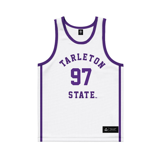 Tarleton State - NCAA Men's Basketball : Andy SIGISCAR - White Basketball Jersey-0