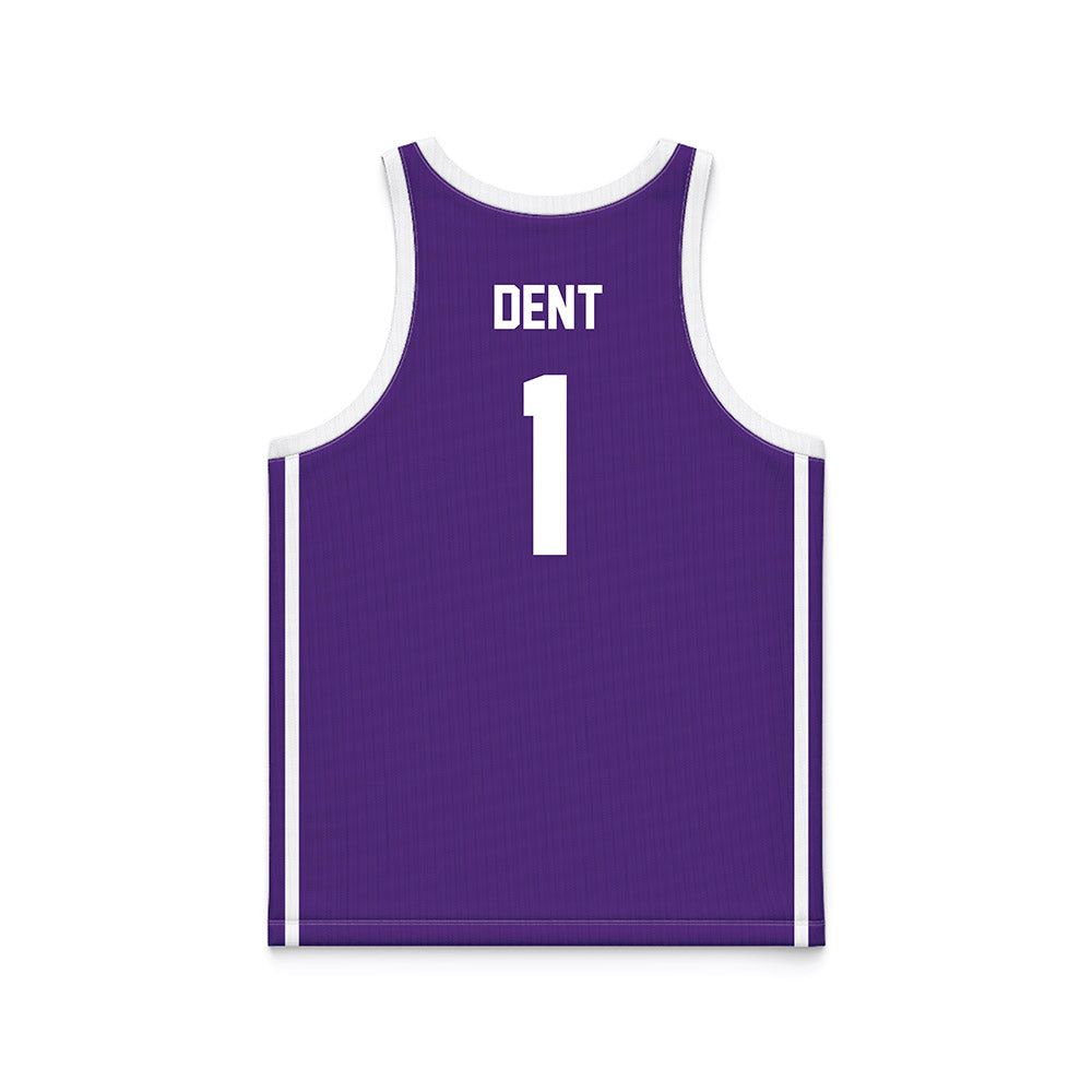 Tarleton State - NCAA Men's Basketball : Aj Dent - Purple Basketball Jersey-1