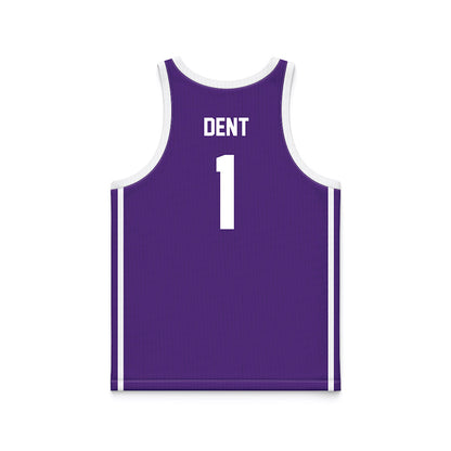 Tarleton State - NCAA Men's Basketball : Aj Dent - Purple Basketball Jersey-1