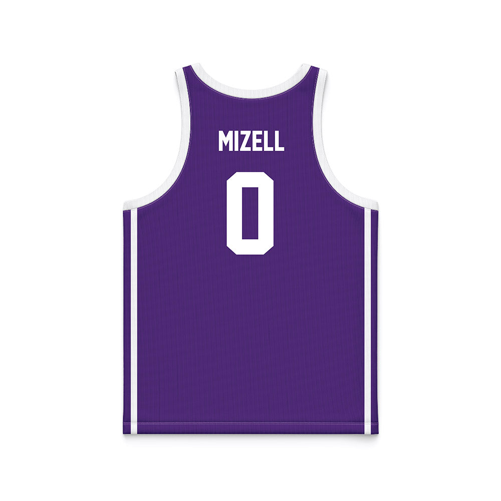Tarleton State - NCAA Men's Basketball : Jordan Mizell - Purple Basketball Jersey-1