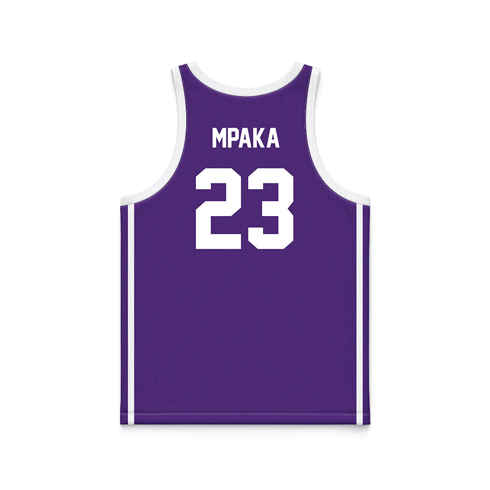Tarleton State - NCAA Men's Basketball : Chris Mpaka - Purple Basketball Jersey-1