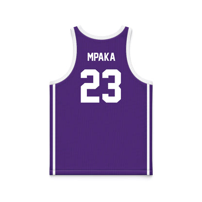 Tarleton State - NCAA Men's Basketball : Chris Mpaka - Purple Basketball Jersey-1