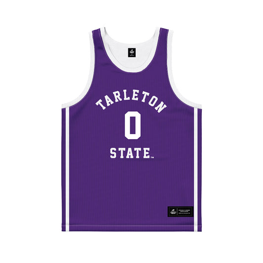 Tarleton State - NCAA Men's Basketball : Jordan Mizell - Purple Basketball Jersey-0