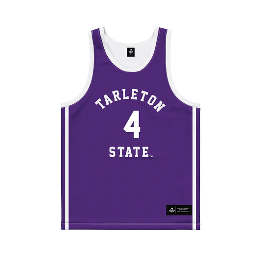 Tarleton State - NCAA Men's Basketball : Leroy Kelly - Purple Basketball Jersey-0