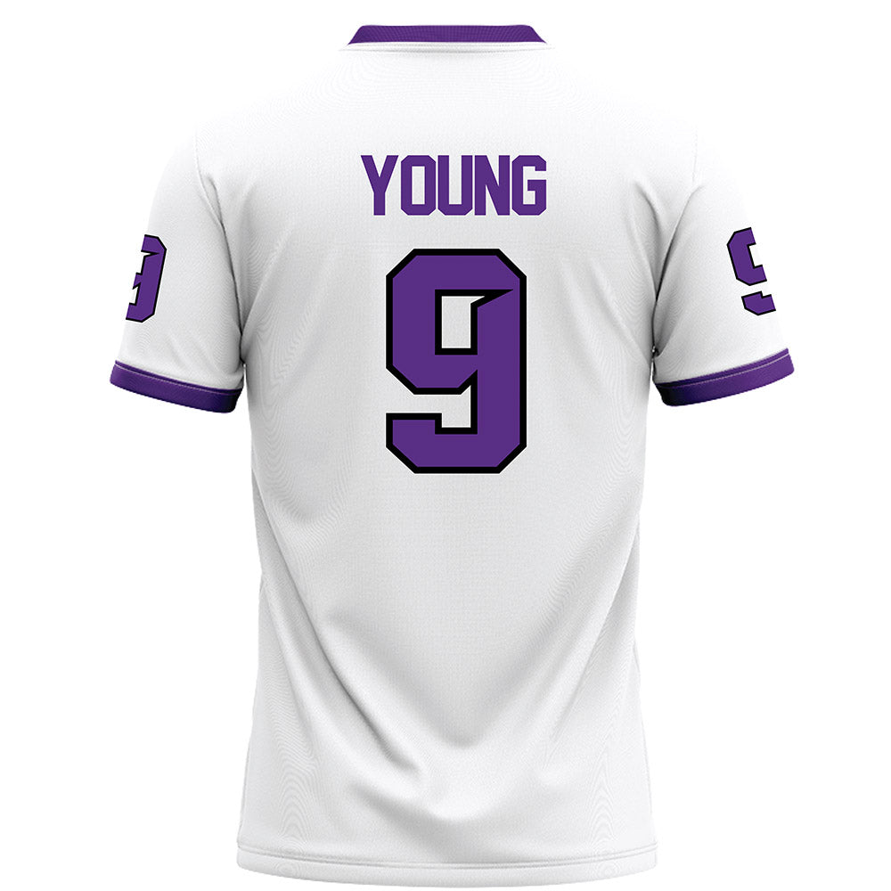 Tarleton State - NCAA Football : Tiar Young - White Football Jersey-1