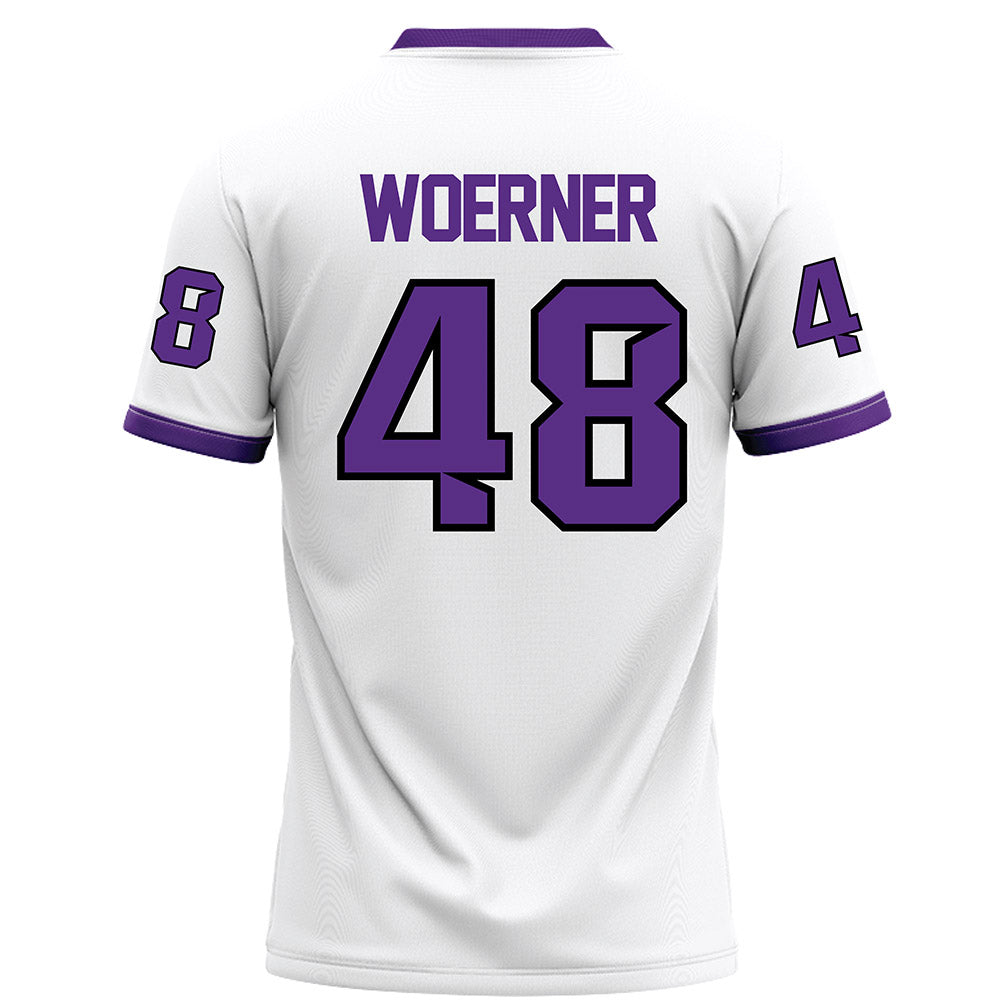 Tarleton State - NCAA Football : Reese Woerner - White Football Jersey-1