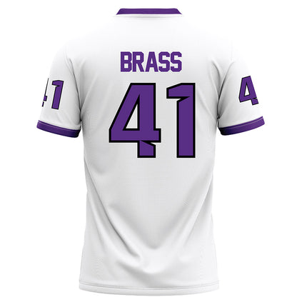 Tarleton State - NCAA Football : Reid Brass - White Football Jersey-1
