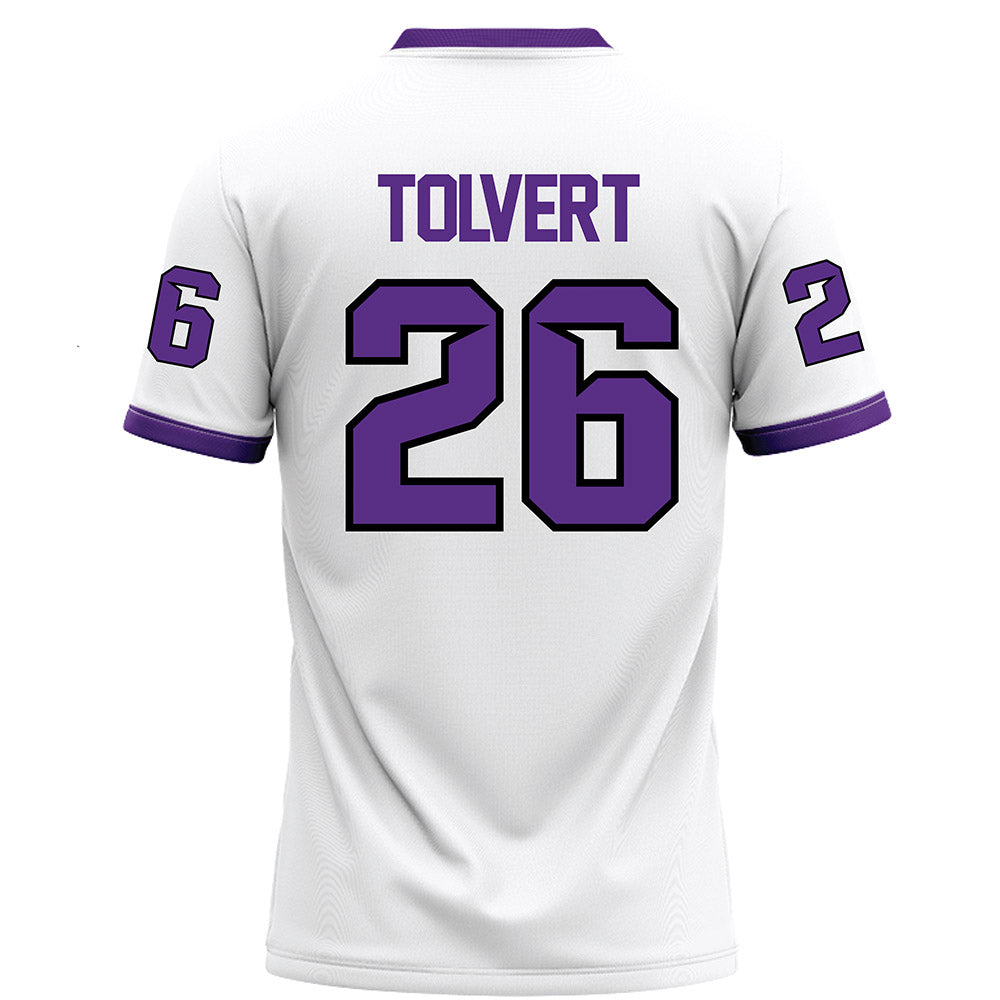 Tarleton State - NCAA Football : Brandon Tolvert - White Football Jersey-1