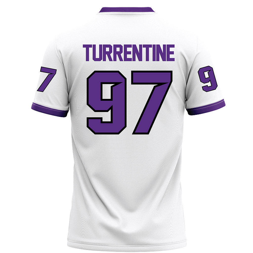 Tarleton State - NCAA Football : James Turrentine - White Football Jersey-1